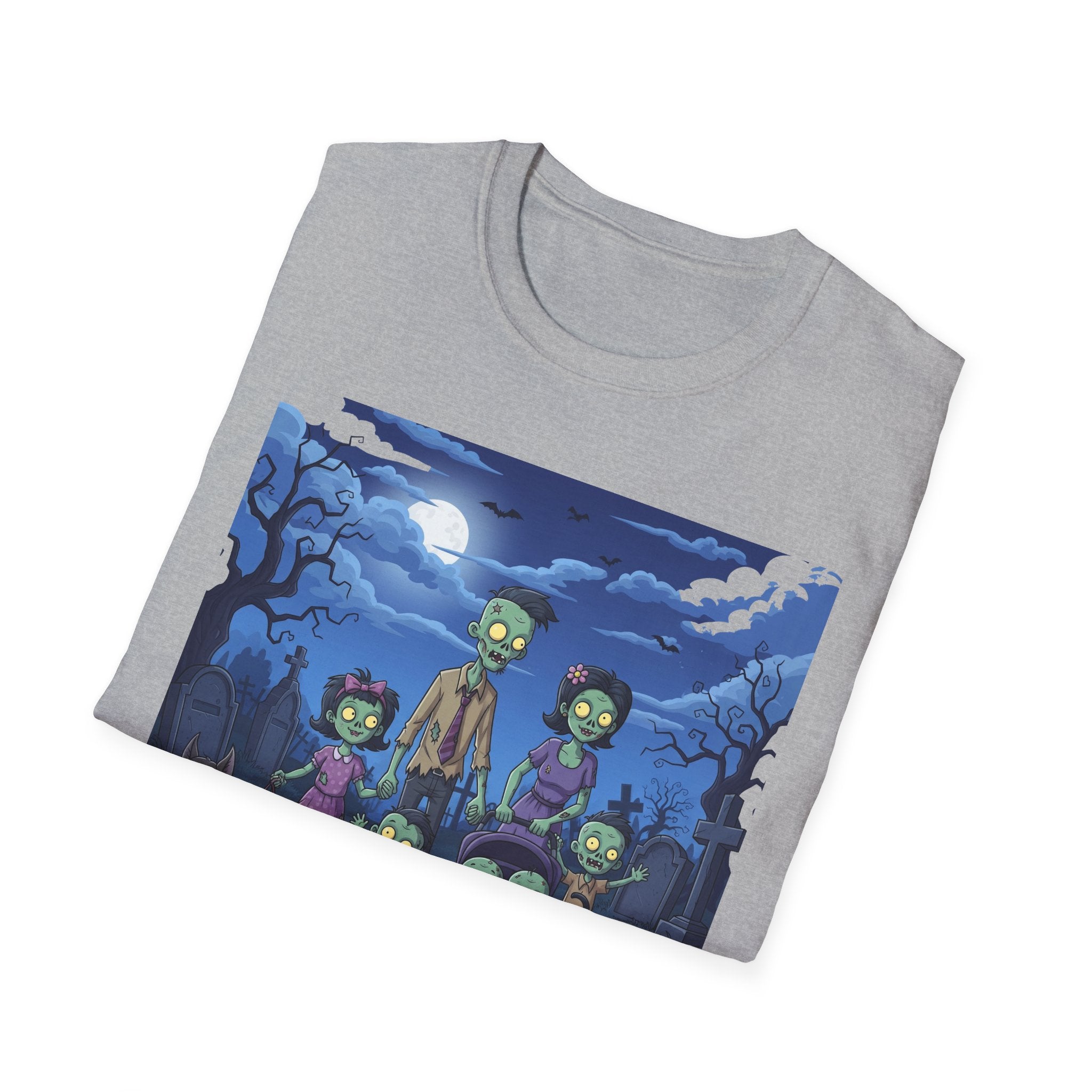 Zombie Family Halloween T-Shirt, Unisex Softstyle Tee for Men & Women, Funny Halloween Gift, Spooky Costume Top, Perfect for Halloween [...]