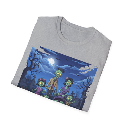 Zombie Family Halloween T-Shirt, Unisex Softstyle Tee for Men & Women, Funny Halloween Gift, Spooky Costume Top, Perfect for Halloween [...]