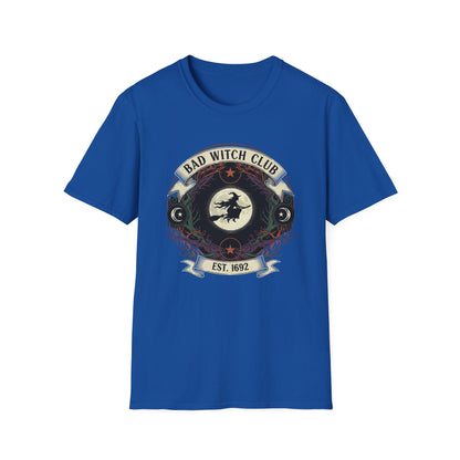 Unisex Bad Witch Club T-Shirt | Boho Style Tee, Witchy Gifts, Halloween Outfit, Casual Wear, Occult Apparel