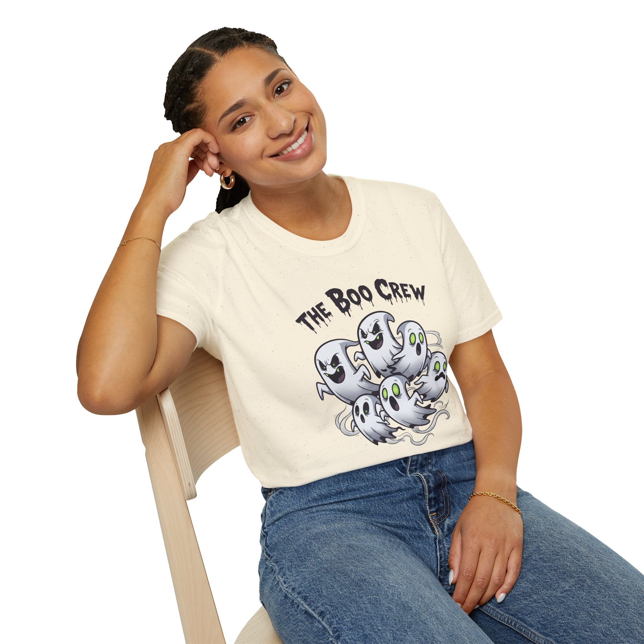 The Boo Crew T-Shirt - Spooky Halloween Tee, Unisex Casual Wear, Perfect for Trick-or-Treat, Halloween Party, Gift for Ghost Lovers