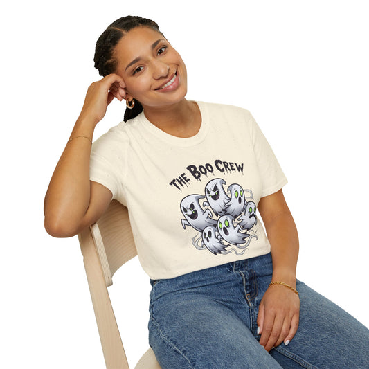 The Boo Crew T-Shirt - Spooky Halloween Tee, Unisex Casual Wear, Perfect for Trick-or-Treat, Halloween Party, Gift for Ghost Lovers