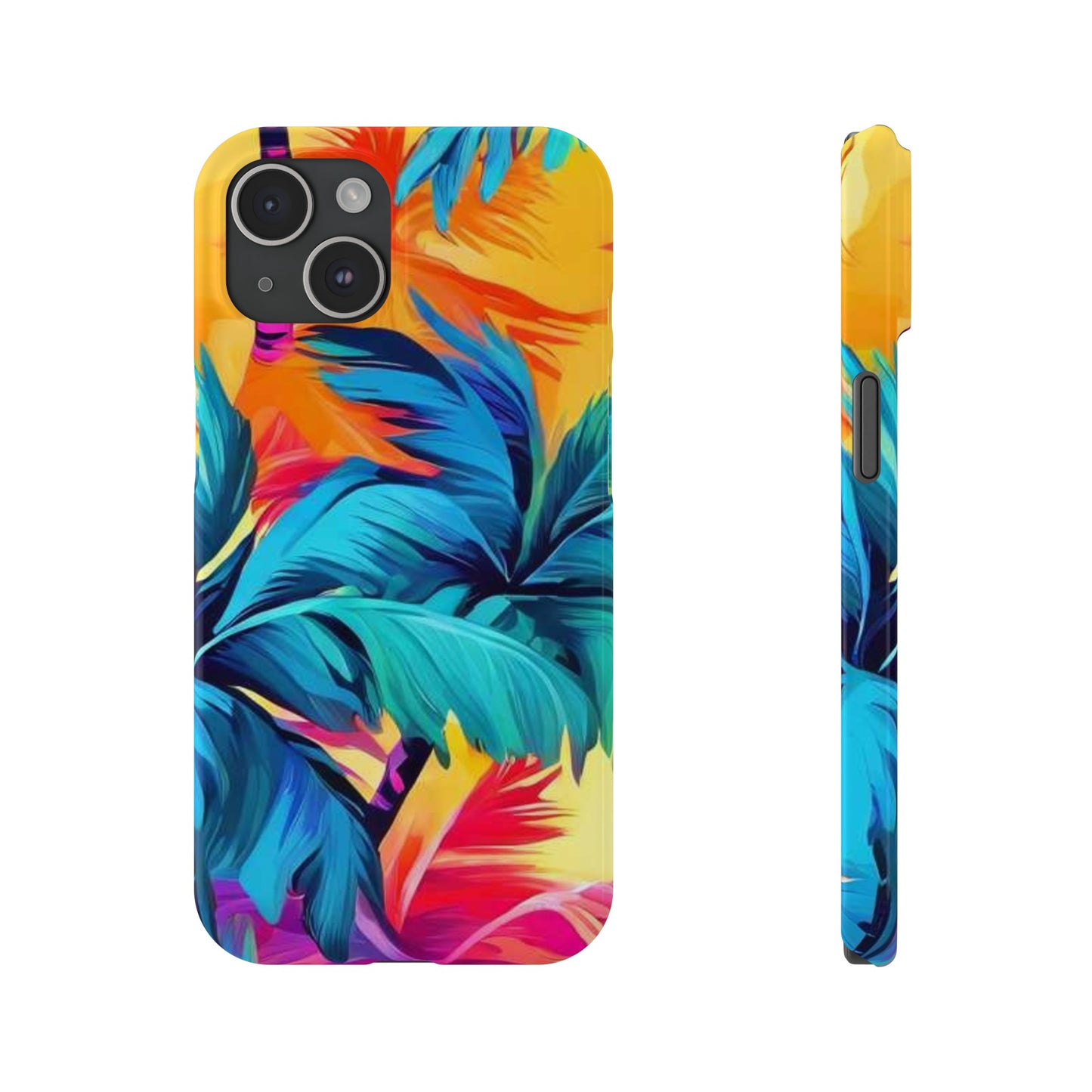 Rainbow Palm Slim Phone Cases