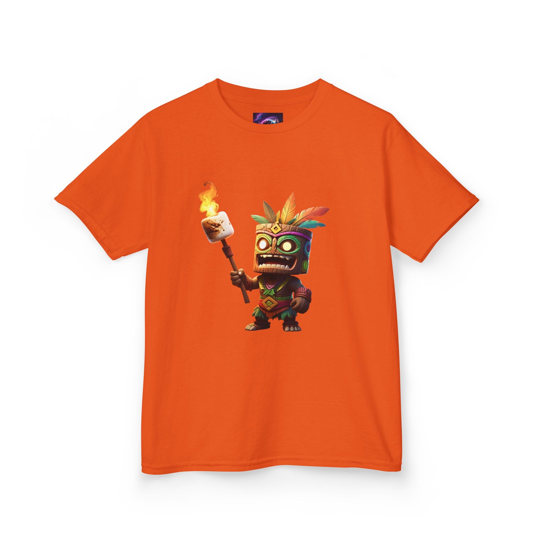 Kids Tiki Toasted Marshmallow Heavy Cotton Tee - Fun & Playful Design for Adventurous Kids