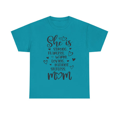 She is mom Unisex Heavy Cotton Tee