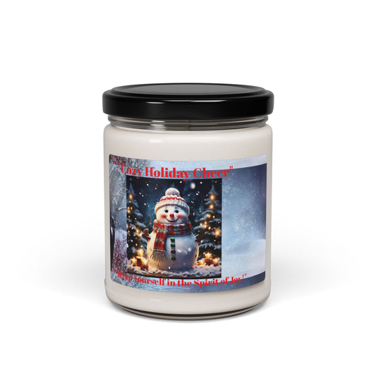 Cozy Winter Snowman Scented Soy Candle - 9oz Holiday Decor