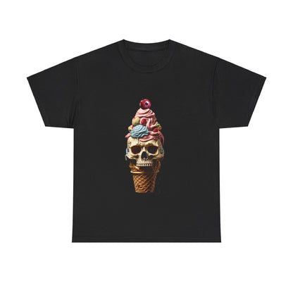 Skull Ice Cream Unisex Heavy Cotton Tee