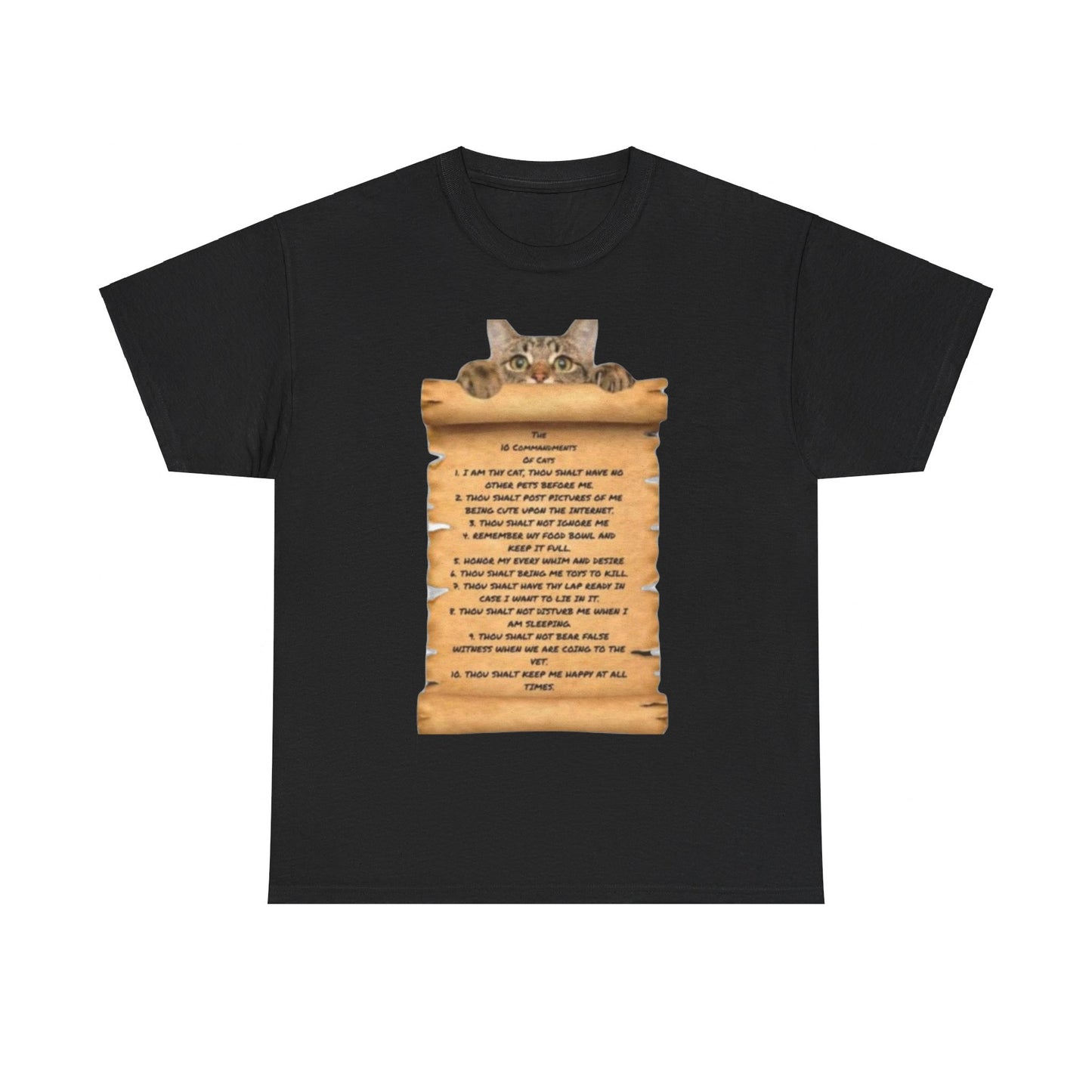 10 commandments Of A Cat Unisex Heavy Cotton Tee