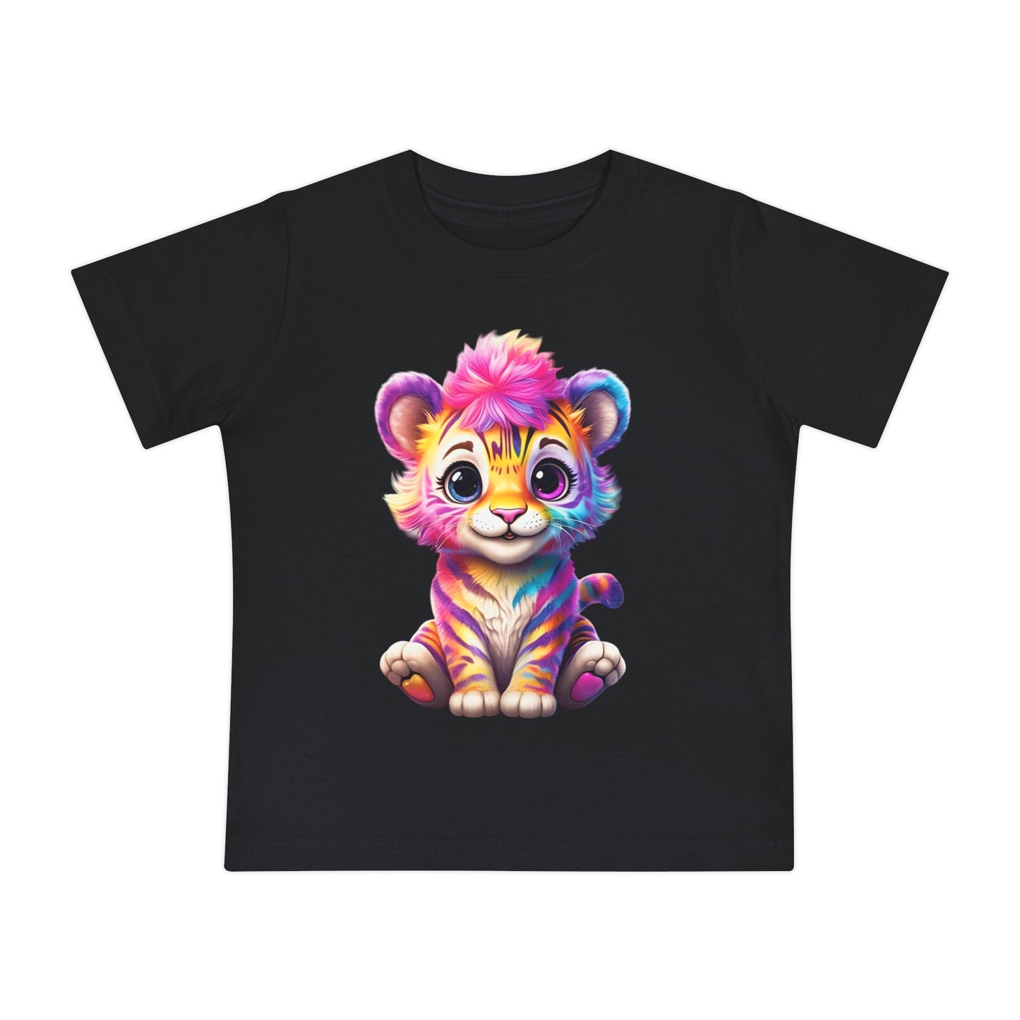 Colorful Baby Tiger & Butterfly Short Sleeve T-Shirt