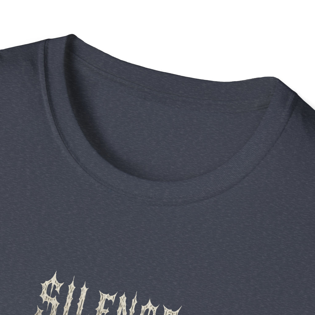 Gothic Silence T-Shirt, Unisex Graphic Tee, Alternative Fashion Top, Casual Wear, Edgy Gift Idea