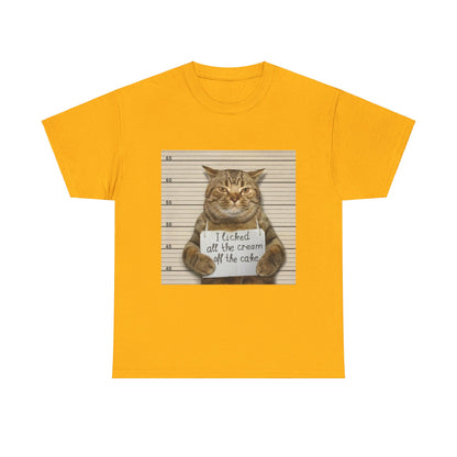 The Cat Did It Unisex Heavy Cotton Tee