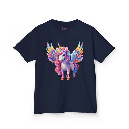Colorful Unicorn Kids Heavy Cotton Tee - Fun & Whimsical Shirt for Magical Play