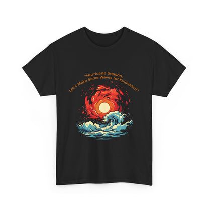 Unisex Heavy Cotton Tee - "Hurricane Season" Design for Beach Lovers & Ocean Enthusiasts