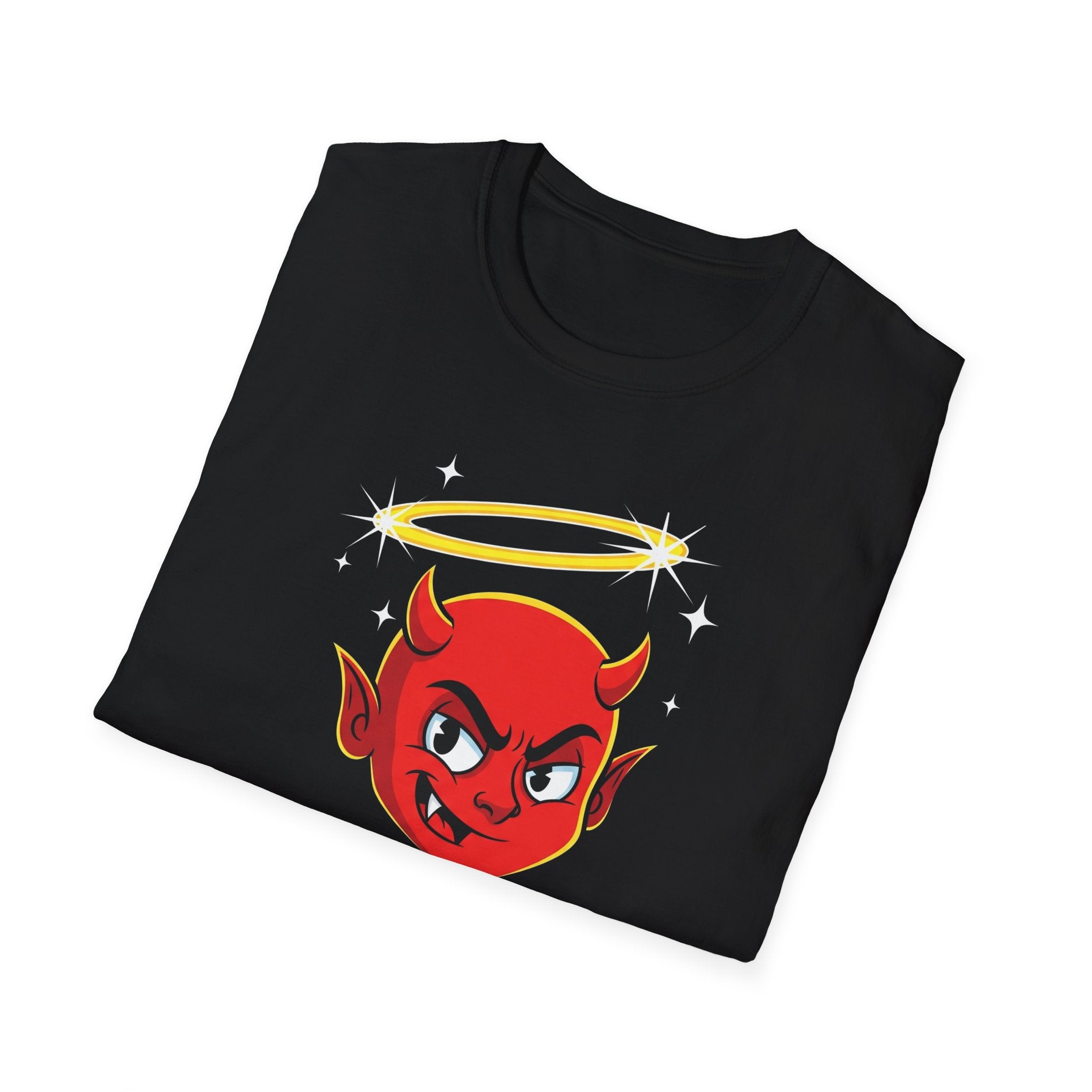 Angel and Devil Unisex T-Shirt, Funny Graphic Tee, Cute Character Shirt, Gift for Friends, Casual Wear, Birthday Gift