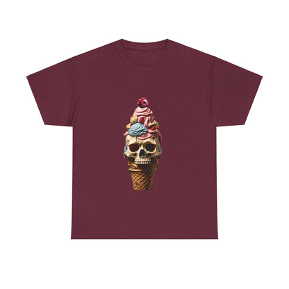 Skull Ice Cream Unisex Heavy Cotton Tee