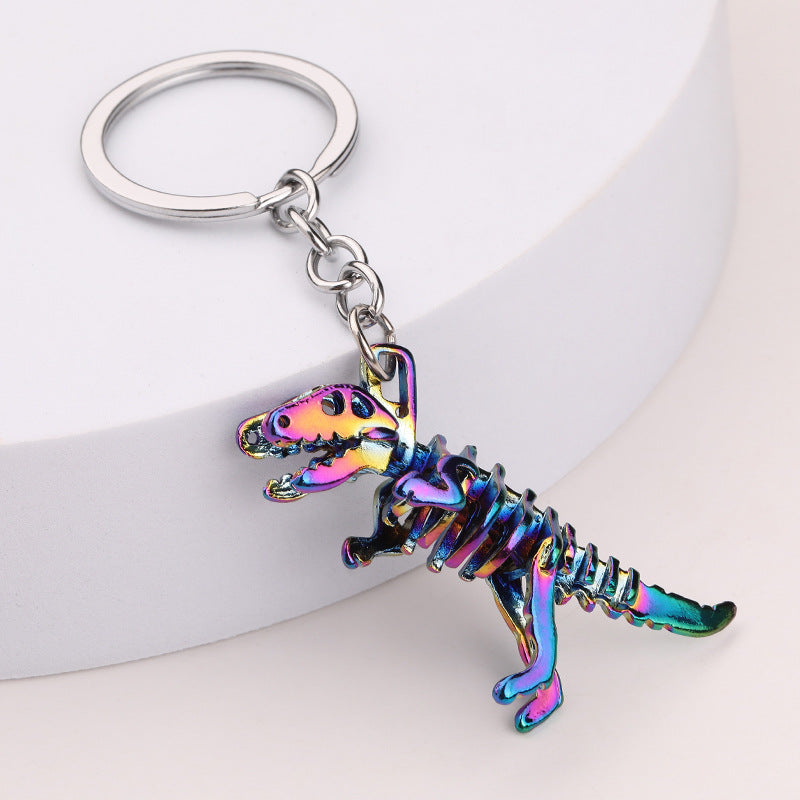 Alloy Colorful Dinosaur Keychain Pendant