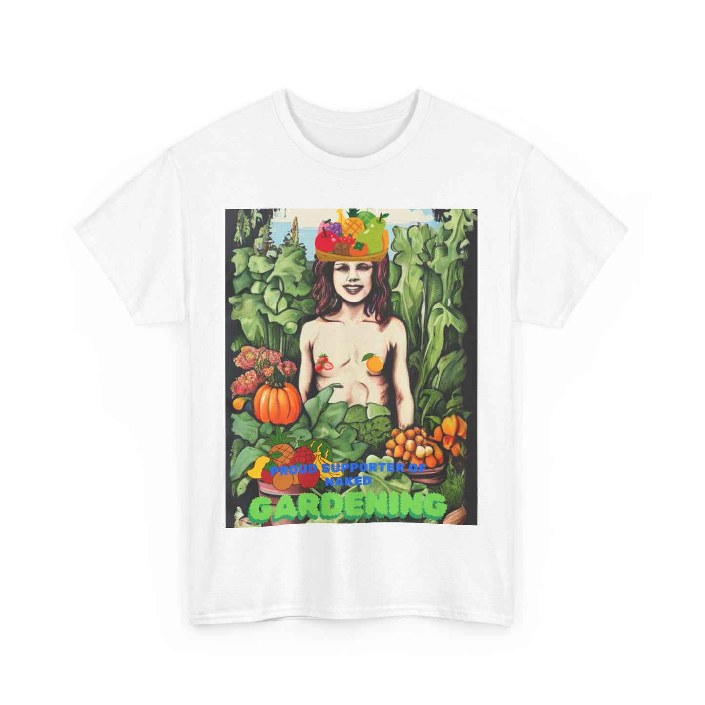 I Support Naked Gardening Unisex Heavy Cotton Tee