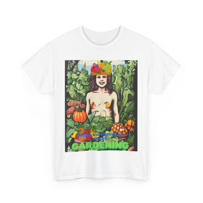 I Support Naked Gardening Unisex Heavy Cotton Tee