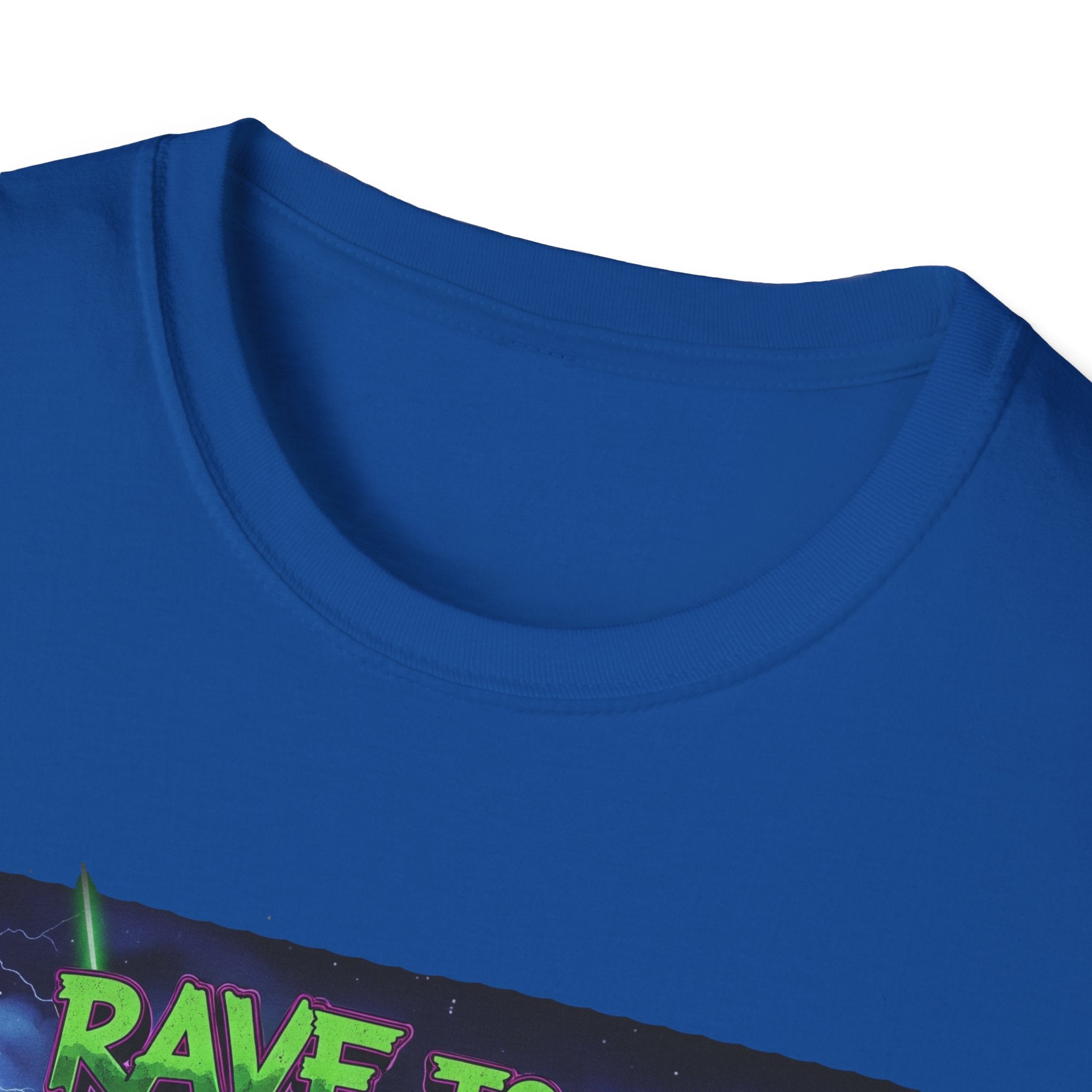 Rave to the Grave Unisex Softstyle T-Shirt | Festival Tee, Edgy Graphic Shirt, Concert Outfit, Alternative Apparel, Unique Gift