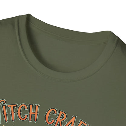 Witchcrafts Unisex Softstyle T-Shirt | Spooky Halloween Tee, Witchy Apparel, Gift for Witches, Retro Graphic Shirt, Autumn Fashion
