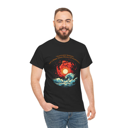 Unisex Heavy Cotton Tee - "Hurricane Season" Design for Beach Lovers & Ocean Enthusiasts