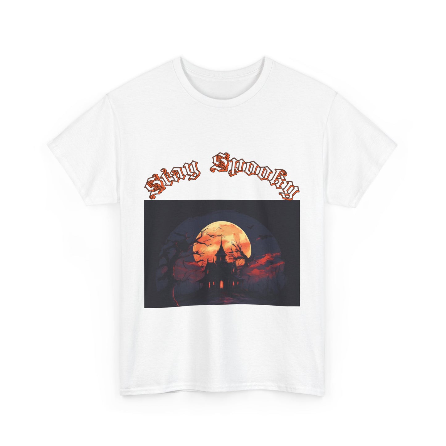 Stay Spooky Unisex Heavy Cotton Tee - Perfect for Halloween and Fall Celebrations