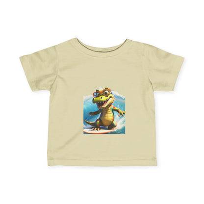 Cute Alligator Surfing Infant Tee - Perfect for Playtime & Summer Fun