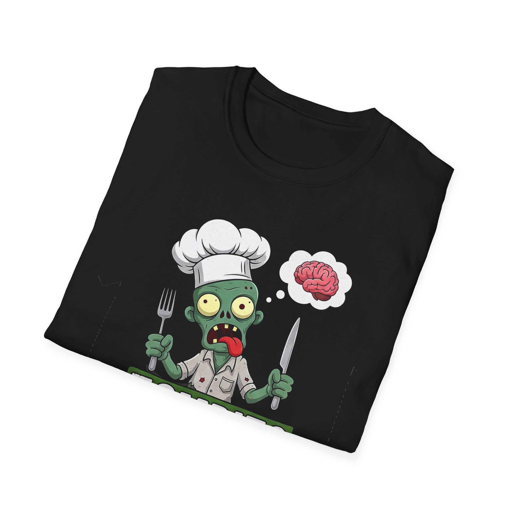 Zombie Chef T-Shirt, Funny Unisex Tee, Halloween Apparel, Gift for Foodies, Quirky Graphic Tee, Casual Wear
