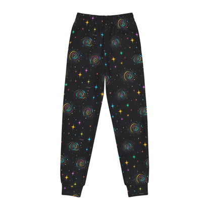 Cosmic Swirl Youth Joggers - Colorful Galaxy Design for Active Kids