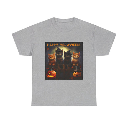 Happy Meowween Unisex Heavy Cotton Tee