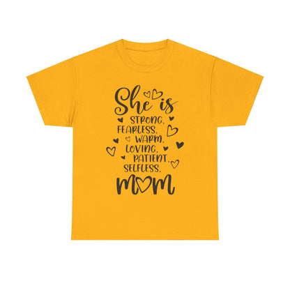 She is mom Unisex Heavy Cotton Tee