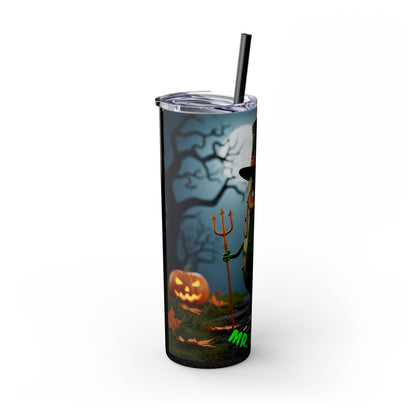 Halloween Mr. Pickle Tumbler, 20oz Skinny Tumbler with Straw, Fun for Parties, Trick or Treat, Kids Gift, Spooky Decor
