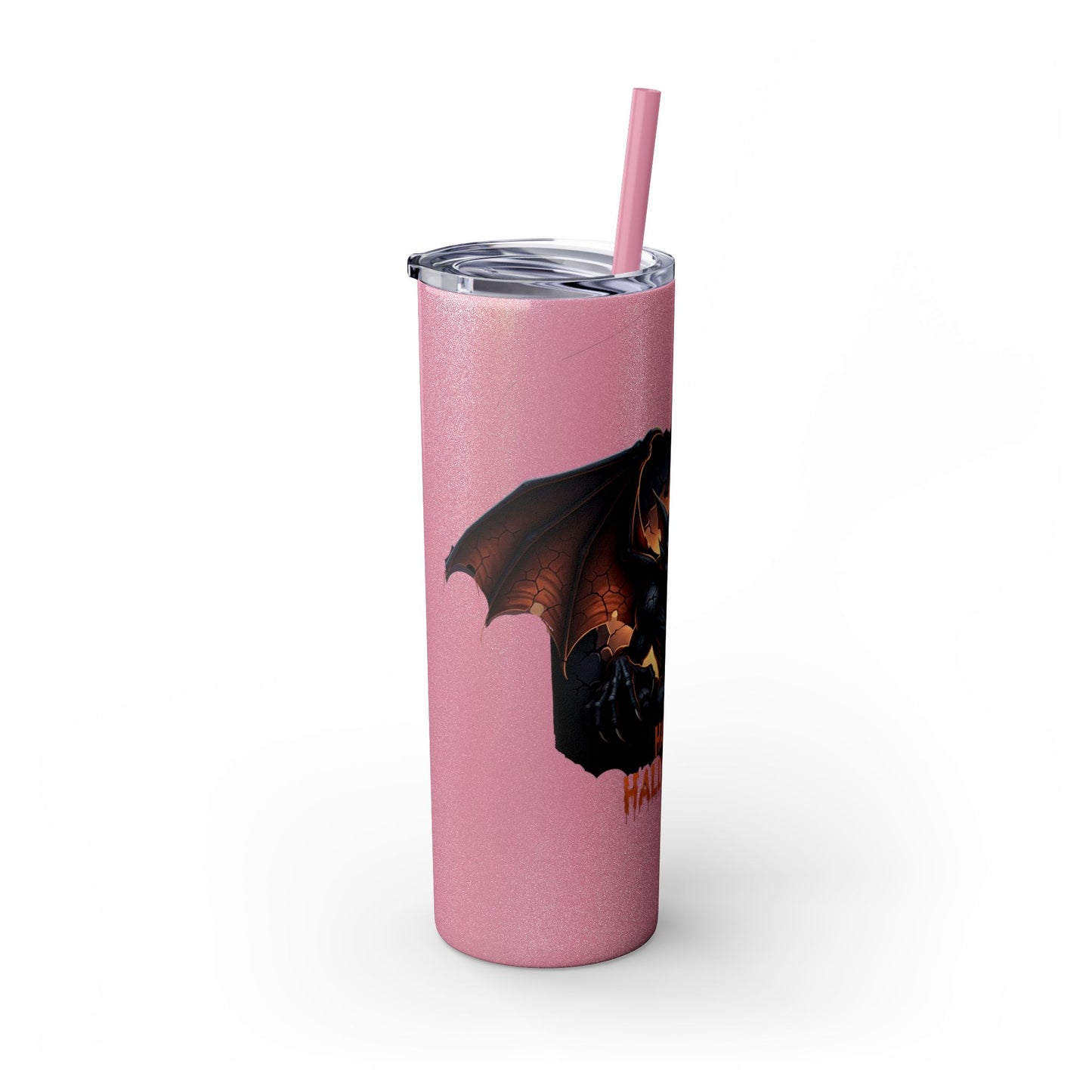 Halloween Gargoyle Skinny Tumbler with Straw, Spooky Drinkware, Perfect for Parties, Fall Decor, Trick or Treat Gifts
