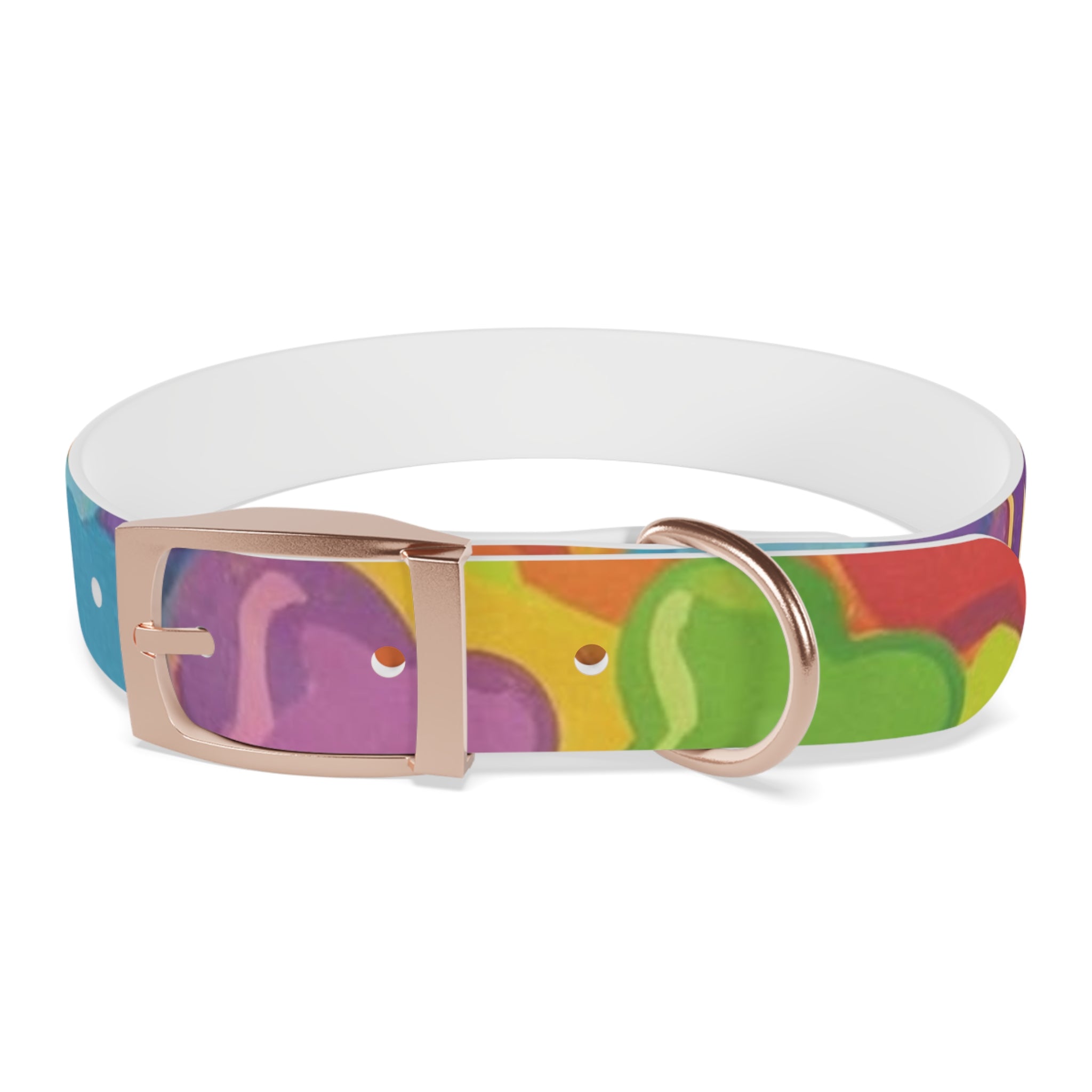 Vibrant Rainbow Dog Collar - Colorful Pet Accessory for Any Occasion