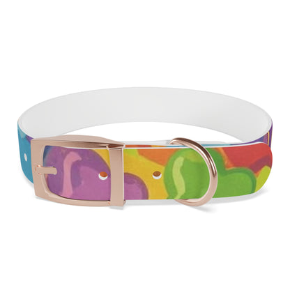 Vibrant Rainbow Dog Collar - Colorful Pet Accessory for Any Occasion