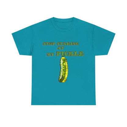 Stop Staring At My Pickle Unisex Heavy Cotton Tee