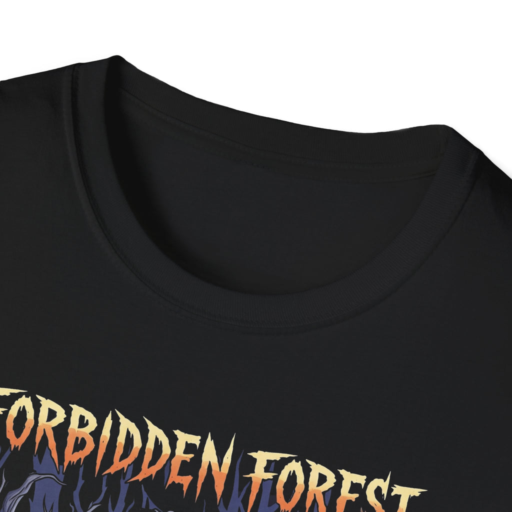 Forbidden Forest Graphic T-Shirt for Nature Lovers & Mystical Vibes, Gift for Halloween, Casual Wear, Adventure Tee, Unique Design
