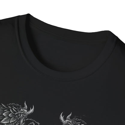 Gothic Skull Wings T-Shirt | Unisex Fashion Tee for Music Lovers, Halloween Costume, Band Merch, Everyday Casual Wear