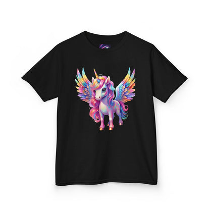 Colorful Unicorn Kids Heavy Cotton Tee - Fun & Whimsical Shirt for Magical Play