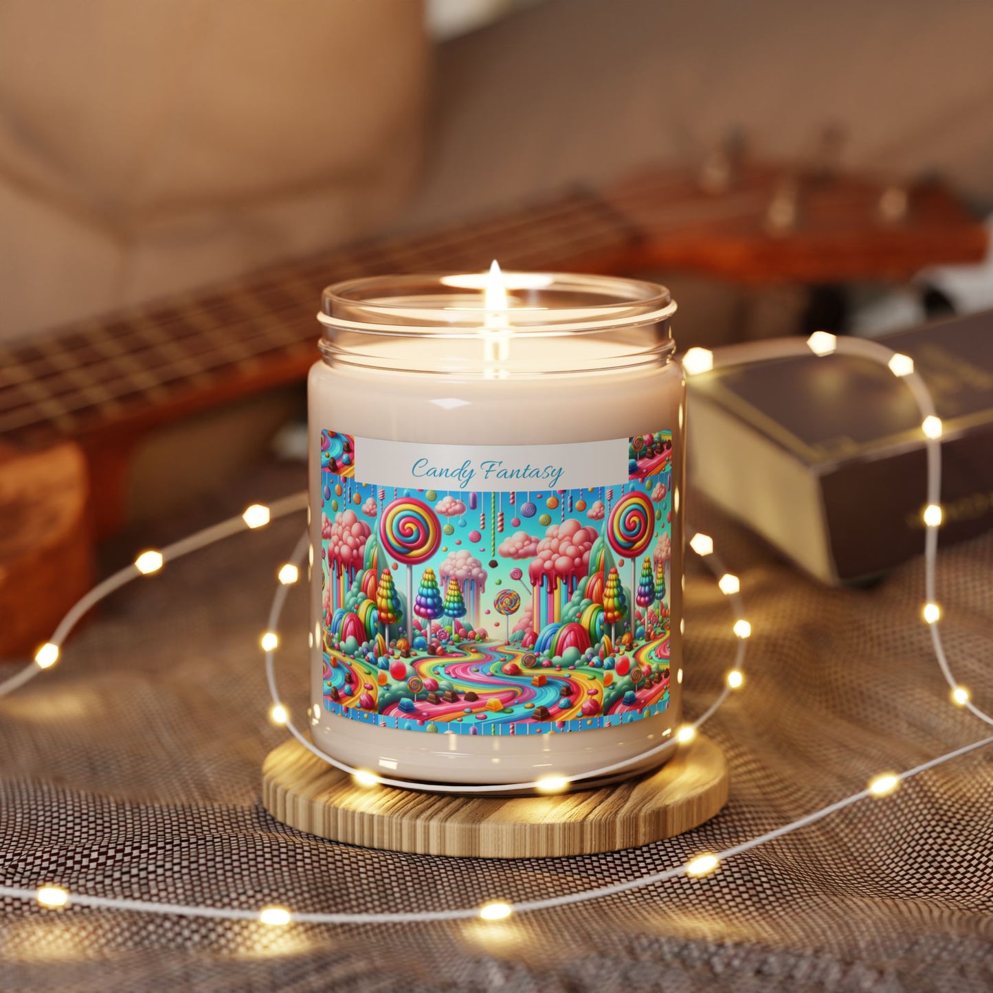 Whimsical Candy Fantasy Scented Soy Candle - 9oz Aromatic Bliss for Home Décor, Gifts, and Celebrations