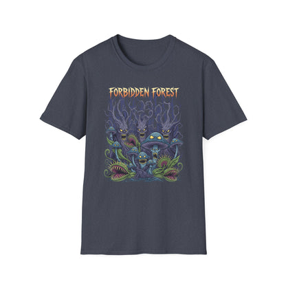 Forbidden Forest Graphic T-Shirt for Nature Lovers & Mystical Vibes, Gift for Halloween, Casual Wear, Adventure Tee, Unique Design