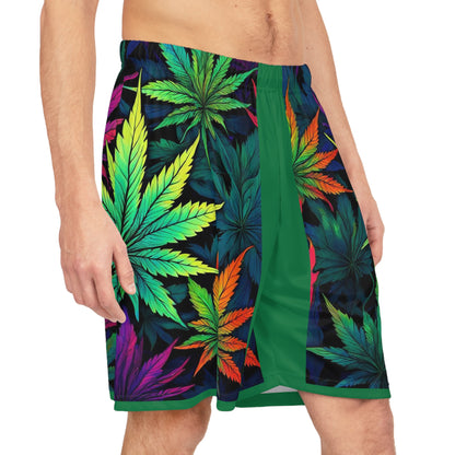 420 Happy Basketball Shorts (AOP)