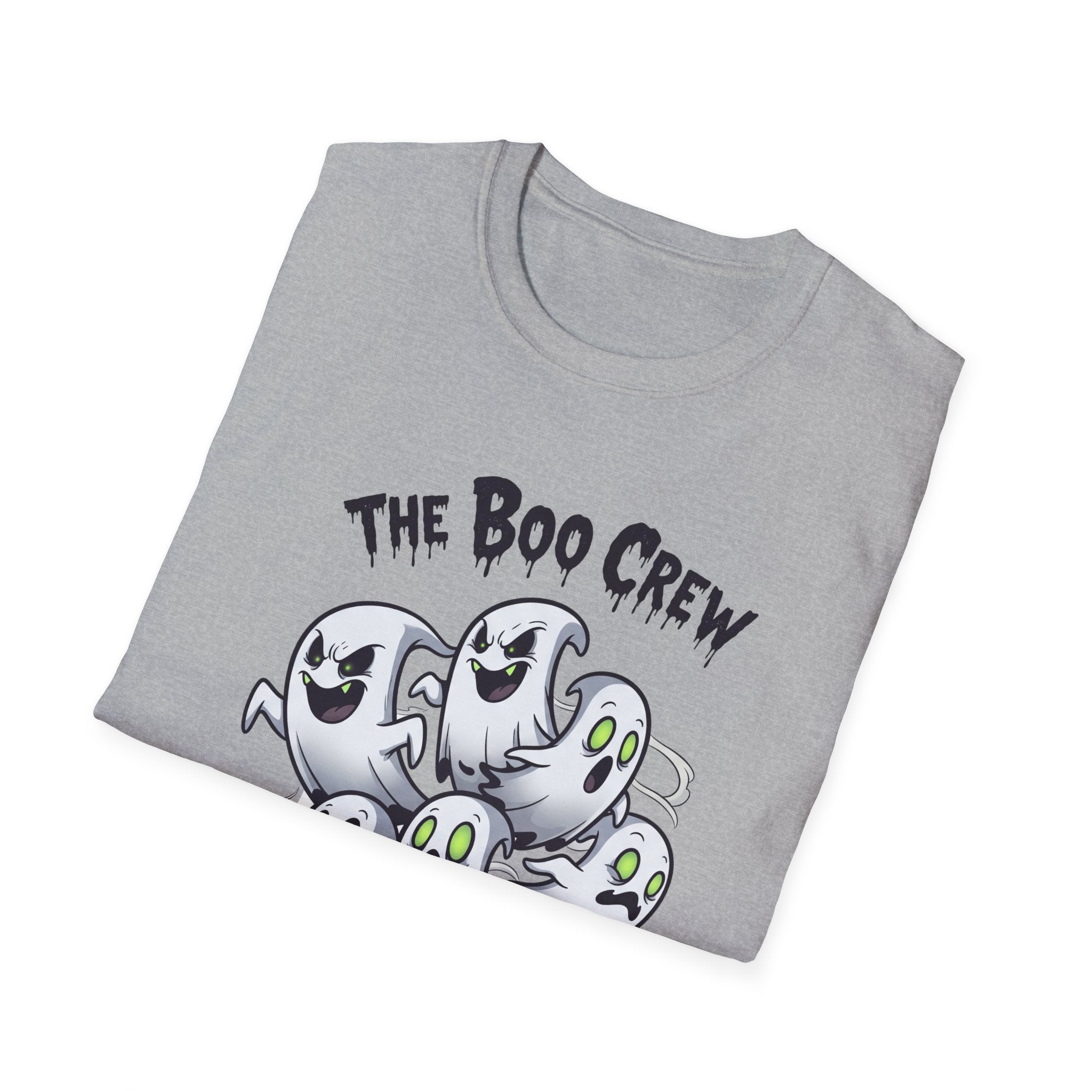 The Boo Crew T-Shirt - Spooky Halloween Tee, Unisex Casual Wear, Perfect for Trick-or-Treat, Halloween Party, Gift for Ghost Lovers