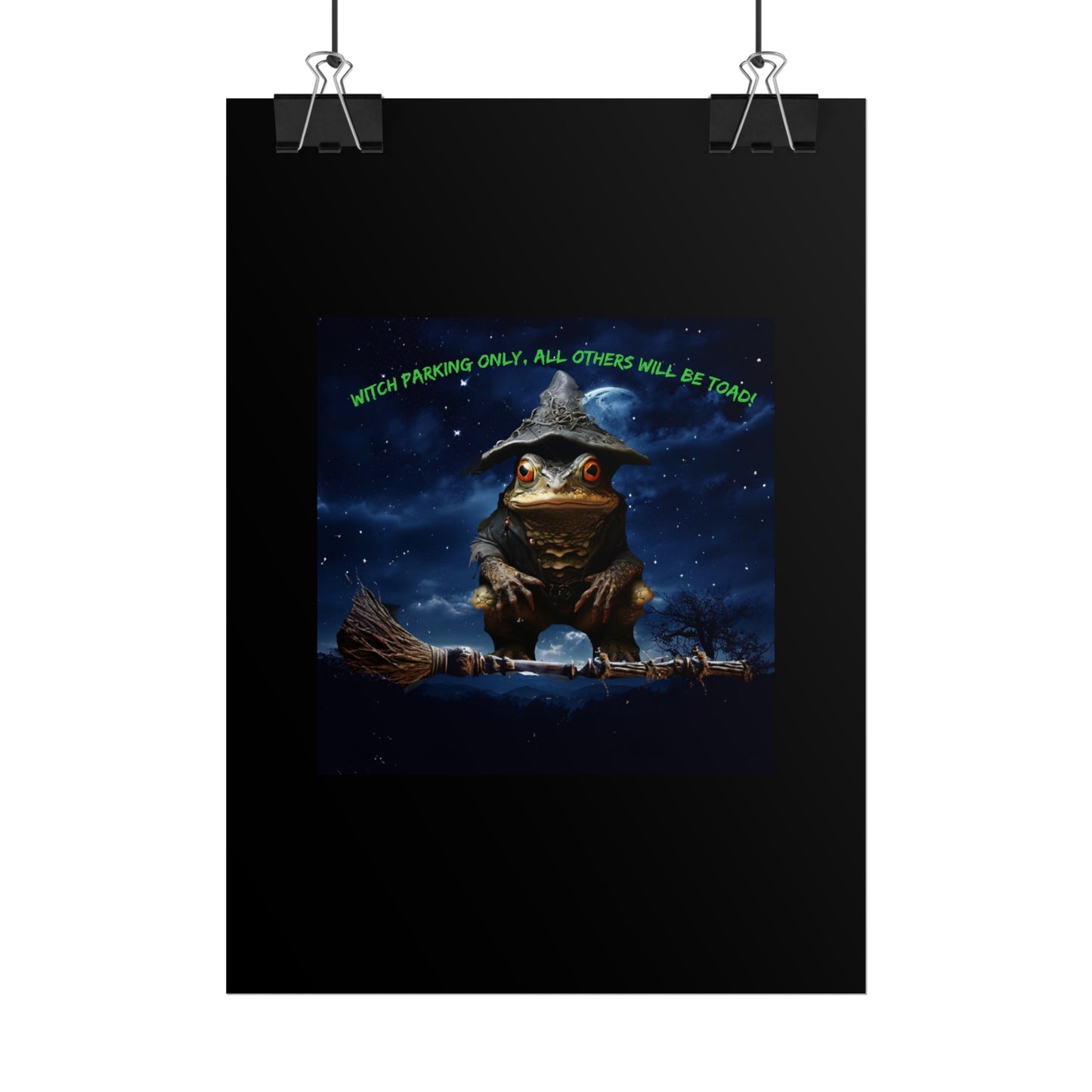 Witch Parking Only Toad Rolled Posters