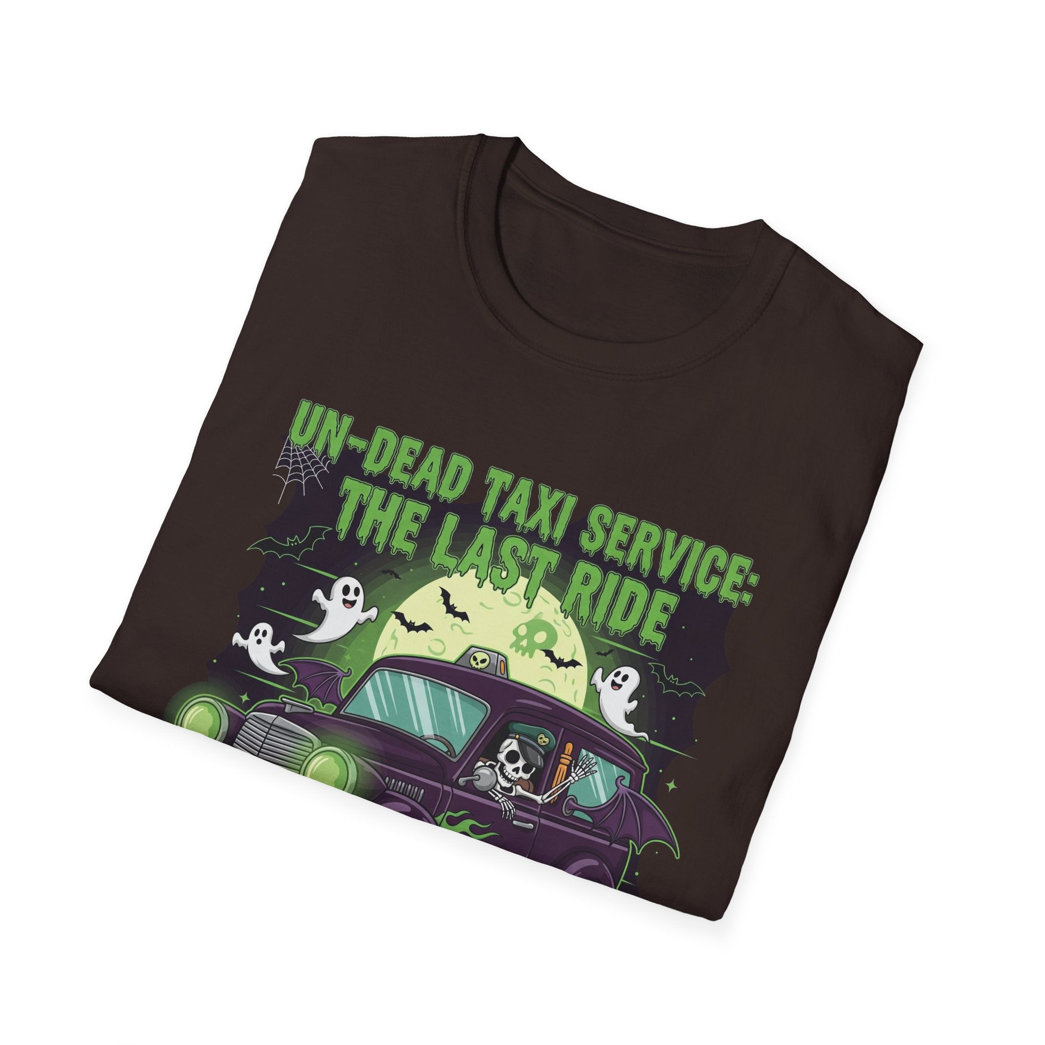 Un Dead Taxi Service The Last Ride Well Get You Their In The End, Halloween Shirt, Graphic Tee, Gift for Horror Fans, Casual Wear, Party Outfit