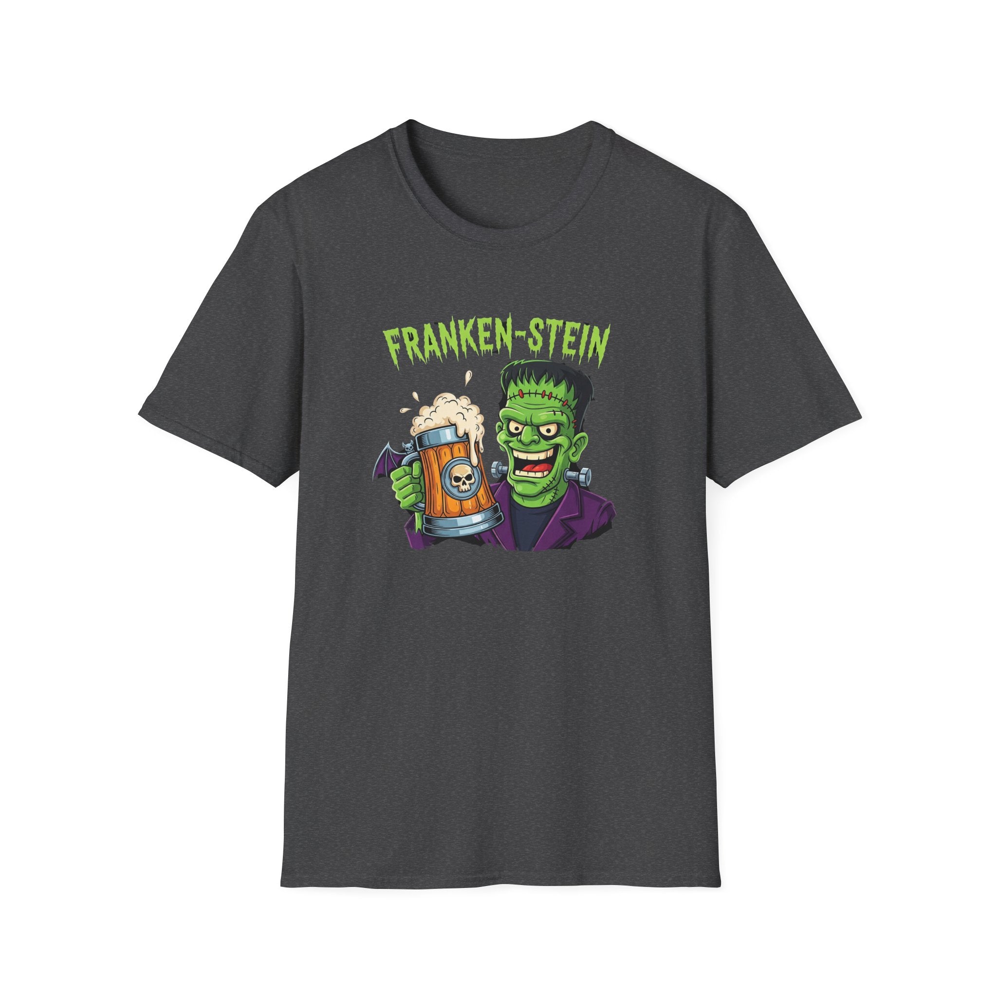 Franken-stein Beer T-Shirt, Spooky Halloween Apparel, Unisex Graphic Tee, Monster Mash Party Shirt, Halloween Costume Top, Beer Lover Gift