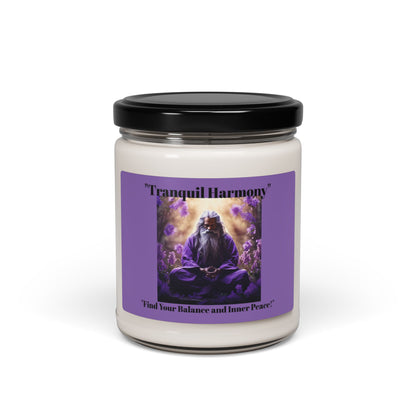 Meditative Zen Scented Soy Candle - 9oz - Lavender Aroma for Relaxation and Mindfulness