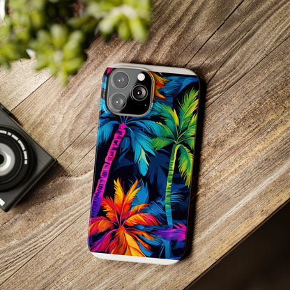 Dark Palm Slim Phone Cases