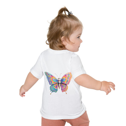 Colorful Baby Tiger & Butterfly Short Sleeve T-Shirt