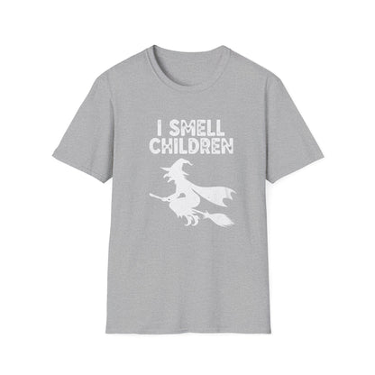 Funny I Smell Children Witch Parity Unisex Softstyle T-Shirt - I Smell Children, Gift for Parents, Humor Tee, Casual Wear, Halloween Party, Fun Outfit