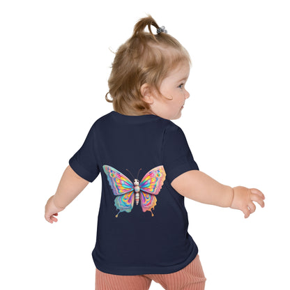 Colorful Baby Tiger & Butterfly Short Sleeve T-Shirt